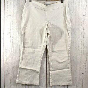 Women's Rock & Rose Stretch Capri Pants Side Zipper Casual SIZE 9 Tan